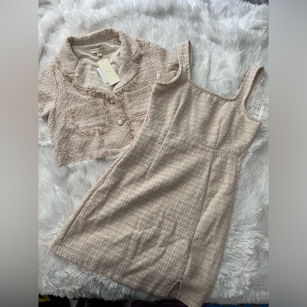 NWT thirty thirty tweed texture dress